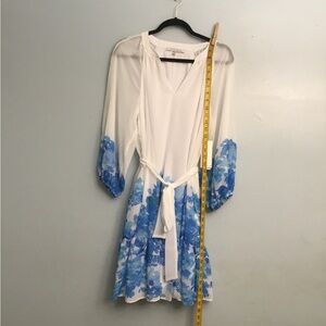 Julia Jordan White and Blue Resort Sundress